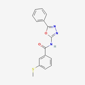 molecular formula C16H13N3O2S B3001230 3-methylsulfanyl-N-(5-phenyl-1,3,4-oxadiazol-2-yl)benzamide CAS No. 896344-89-1
