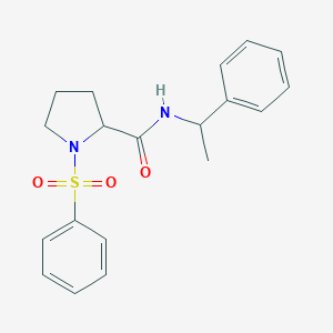 molecular formula C19H22N2O3S B300124 N-(1-phenylethyl)-1-(phenylsulfonyl)prolinamide 
