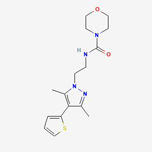 N-(2-(3,5-dimethyl-4-(thiophen-2-yl)-1H-pyrazol-1-yl)ethyl)morpholine-4-carboxamide