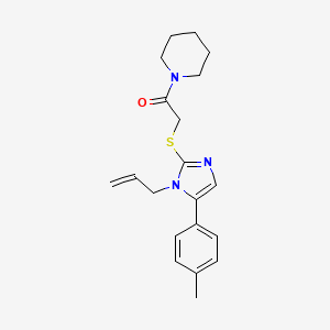 molecular formula C20H25N3OS B3001247 2-((1-allyl-5-(p-tolyl)-1H-imidazol-2-yl)thio)-1-(piperidin-1-yl)ethanone CAS No. 1207020-74-3