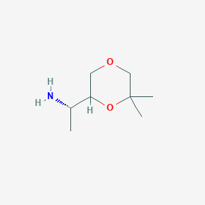 molecular formula C8H17NO2 B3001254 (1S)-1-(6,6-Dimethyl-1,4-dioxan-2-yl)ethanamine CAS No. 2248214-73-3