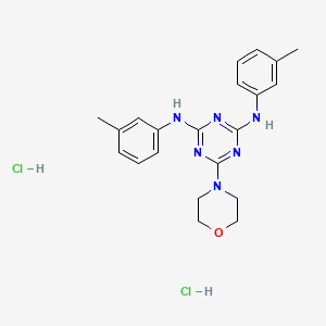 B3001259 6-morpholino-N2,N4-di-m-tolyl-1,3,5-triazine-2,4-diamine dihydrochloride CAS No. 1179481-62-9
