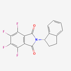 molecular formula C17H9F4NO2 B3001266 2-[(1S)-2,3-Dihydro-1H-inden-1-yl]-4,5,6,7-tetrafluoroisoindole-1,3-dione CAS No. 194225-49-5