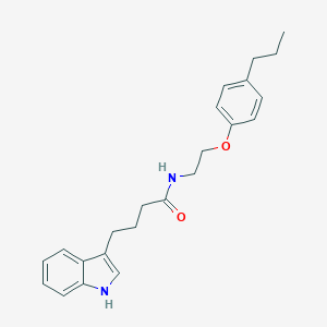molecular formula C23H28N2O2 B300128 4-(1H-indol-3-yl)-N-[2-(4-propylphenoxy)ethyl]butanamide 