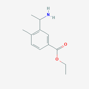 B3001289 Ethyl 3-(1-aminoethyl)-4-methylbenzoate CAS No. 2248278-89-7