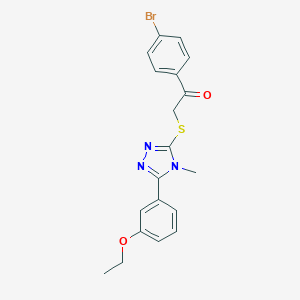 1-(4-bromophenyl)-2-{[5-(3-ethoxyphenyl)-4-methyl-4H-1,2,4-triazol-3-yl]sulfanyl}ethanone