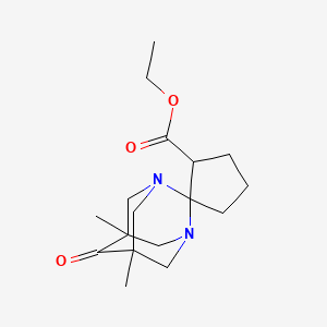molecular formula C17H26N2O3 B3001342 Ethyl 5',7'-dimethyl-6'-oxo-1',3'-diazaspiro[cyclopentane-1,2'-tricyclo[3.3.1.1~3,7~]decane]-2-carboxylate CAS No. 903864-01-7