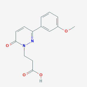 molecular formula C14H14N2O4 B3001363 3-[3-(3-methoxyphenyl)-6-oxopyridazin-1(6H)-yl]propanoic acid CAS No. 1255784-94-1