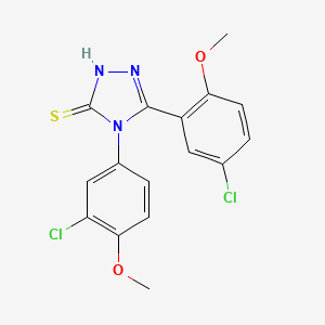 5-(5-chloro-2-methoxyphenyl)-4-(3-chloro-4-methoxyphenyl)-4H-1,2,4-triazole-3-thiol