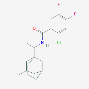 molecular formula C19H22ClF2NO B300140 N-[1-(1-adamantyl)ethyl]-2-chloro-4,5-difluorobenzamide 