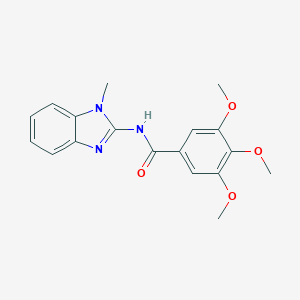 molecular formula C18H19N3O4 B300143 3,4,5-trimethoxy-N-(1-methyl-1H-benzimidazol-2-yl)benzamide 