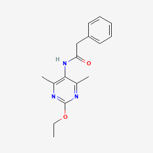 molecular formula C16H19N3O2 B3001431 N-(2-ethoxy-4,6-dimethylpyrimidin-5-yl)-2-phenylacetamide CAS No. 1795457-90-7