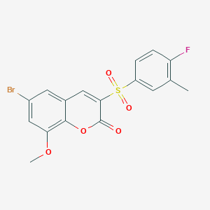 6-bromo-3-((4-fluoro-3-methylphenyl)sulfonyl)-8-methoxy-2H-chromen-2-one