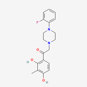 1-(2,4-Dihydroxy-3-methylphenyl)-2-(4-(2-fluorophenyl)piperazin-1-yl)ethanone