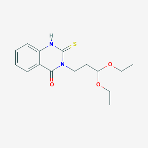 molecular formula C15H20N2O3S B3001442 3-(3,3-diethoxypropyl)-2-sulfanylidene-1H-quinazolin-4-one CAS No. 422286-35-9