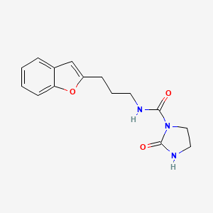 molecular formula C15H17N3O3 B3001476 N-(3-(benzofuran-2-yl)propyl)-2-oxoimidazolidine-1-carboxamide CAS No. 2034457-67-3