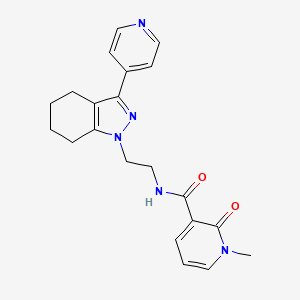 molecular formula C21H23N5O2 B3001481 1-Methyl-2-oxo-N-[2-(3-pyridin-4-yl-4,5,6,7-tetrahydroindazol-1-yl)ethyl]pyridine-3-carboxamide CAS No. 1797225-09-2