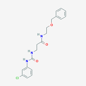 molecular formula C19H22ClN3O3 B300149 N-[2-(benzyloxy)ethyl]-3-{[(3-chloroanilino)carbonyl]amino}propanamide 