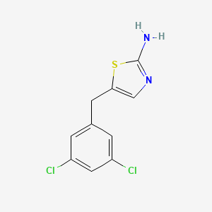 molecular formula C10H8Cl2N2S B3001490 5-[(3,5-Dichlorophenyl)methyl]-1,3-thiazol-2-amine CAS No. 306321-16-4