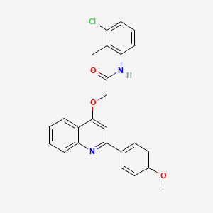 N-(3-chloro-2-methylphenyl)-2-((2-(4-methoxyphenyl)quinolin-4-yl)oxy)acetamide