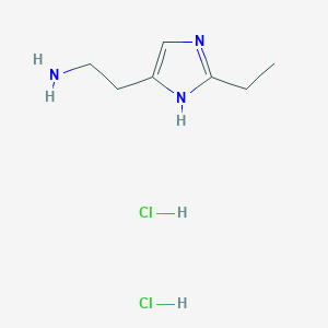 molecular formula C7H15Cl2N3 B3001493 2-(2-乙基-1H-咪唑-4-基)乙胺二盐酸盐 CAS No. 188638-89-3