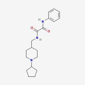 molecular formula C19H27N3O2 B3001502 N1-((1-cyclopentylpiperidin-4-yl)methyl)-N2-phenyloxalamide CAS No. 953138-08-4