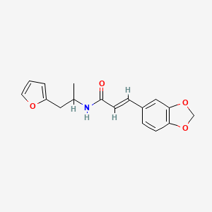 (E)-3-(benzo[d][1,3]dioxol-5-yl)-N-(1-(furan-2-yl)propan-2-yl)acrylamide