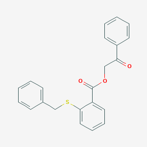 molecular formula C22H18O3S B300151 2-Oxo-2-phenylethyl 2-(benzylsulfanyl)benzoate 
