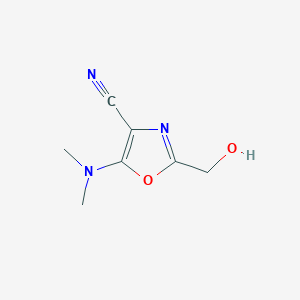 molecular formula C7H9N3O2 B3001511 5-(Dimethylamino)-2-(hydroxymethyl)-1,3-oxazole-4-carbonitrile CAS No. 2094495-36-8