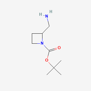 molecular formula C9H18N2O2 B3001512 tert-Butyl 2-(aminomethyl)azetidine-1-carboxylate CAS No. 887626-82-6; 939760-37-9; 939760-37-9