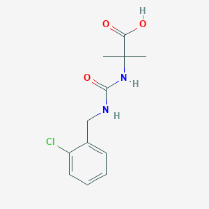 molecular formula C12H15ClN2O3 B3001517 2-[(2-Chlorophenyl)methylcarbamoylamino]-2-methylpropanoic acid CAS No. 1016712-62-1