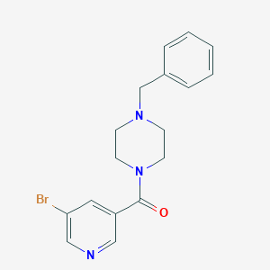 molecular formula C17H18BrN3O B300152 (4-Benzylpiperazino)(5-bromo-3-pyridyl)methanone 