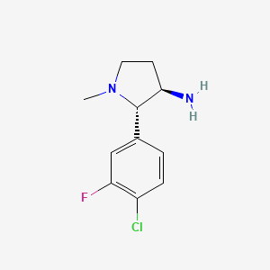 (2S,3R)-2-(4-Chloro-3-fluorophenyl)-1-methylpyrrolidin-3-amine