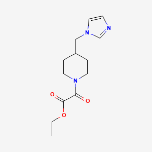 molecular formula C13H19N3O3 B3001532 ethyl 2-(4-((1H-imidazol-1-yl)methyl)piperidin-1-yl)-2-oxoacetate CAS No. 1286717-78-9