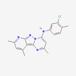 N-(3-chloro-4-methylphenyl)-4,11,13-trimethyl-3,7,8,10-tetraazatricyclo[7.4.0.0^{2,7}]trideca-1,3,5,8,10,12-hexaen-6-amine