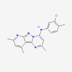 molecular formula C19H18ClN5 B3001578 N-(3-chloro-4-methylphenyl)-4,11,13-trimethyl-3,7,8,10-tetraazatricyclo[7.4.0.0^{2,7}]trideca-1,3,5,8,10,12-hexaen-6-amine CAS No. 896598-07-5