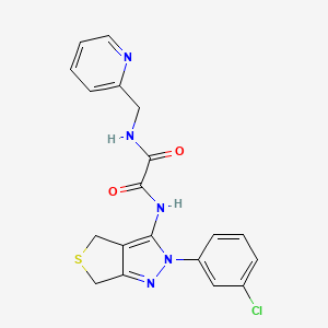 N1-(2-(3-chlorophenyl)-4,6-dihydro-2H-thieno[3,4-c]pyrazol-3-yl)-N2-(pyridin-2-ylmethyl)oxalamide