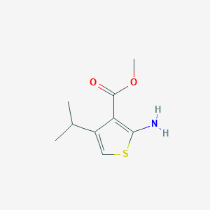 molecular formula C9H13NO2S B3001585 2-氨基-4-异丙基噻吩-3-甲酸甲酯 CAS No. 349662-66-4