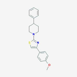 molecular formula C21H22N2OS B300159 1-[4-(4-Methoxyphenyl)-1,3-thiazol-2-yl]-4-phenylpiperidine 
