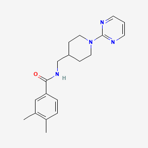 molecular formula C19H24N4O B3001597 3,4-dimethyl-N-((1-(pyrimidin-2-yl)piperidin-4-yl)methyl)benzamide CAS No. 1235048-30-2