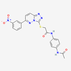 molecular formula C21H17N7O4S B3001598 N-(4-acetamidophenyl)-2-((6-(3-nitrophenyl)-[1,2,4]triazolo[4,3-b]pyridazin-3-yl)thio)acetamide CAS No. 894057-02-4