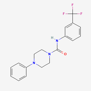 molecular formula C18H18F3N3O B3001601 4-phenyl-N-[3-(trifluoromethyl)phenyl]piperazine-1-carboxamide CAS No. 501925-03-7