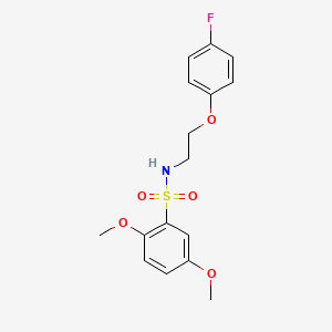 molecular formula C16H18FNO5S B3001615 N-(2-(4-fluorophenoxy)ethyl)-2,5-dimethoxybenzenesulfonamide CAS No. 1105220-72-1