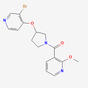 3-{3-[(3-bromopyridin-4-yl)oxy]pyrrolidine-1-carbonyl}-2-methoxypyridine