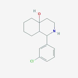 molecular formula C15H20ClNO B3001618 1-(3-氯苯基)八氢异喹啉-4a(2H)-醇 CAS No. 1212823-73-8