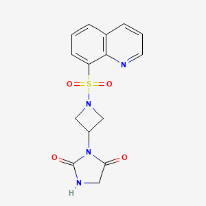 3-(1-(Quinolin-8-ylsulfonyl)azetidin-3-yl)imidazolidine-2,4-dione