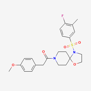 4-[(4-Fluoro-3-methylphenyl)sulfonyl]-8-[(4-methoxyphenyl)acetyl]-1-oxa-4,8-diazaspiro[4.5]decane