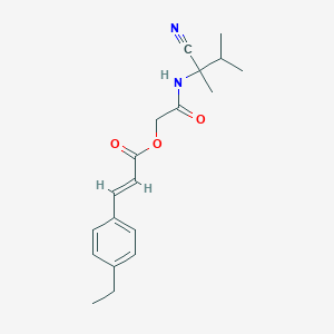 [2-[(2-cyano-3-methylbutan-2-yl)amino]-2-oxoethyl] (E)-3-(4-ethylphenyl)prop-2-enoate
