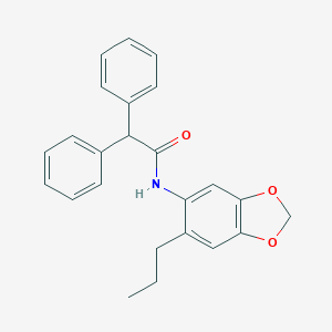 molecular formula C24H23NO3 B300164 2,2-diphenyl-N-(6-propyl-1,3-benzodioxol-5-yl)acetamide 
