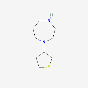 molecular formula C9H18N2S B3001640 1-(Thiolan-3-yl)-1,4-diazepane CAS No. 1179720-33-2